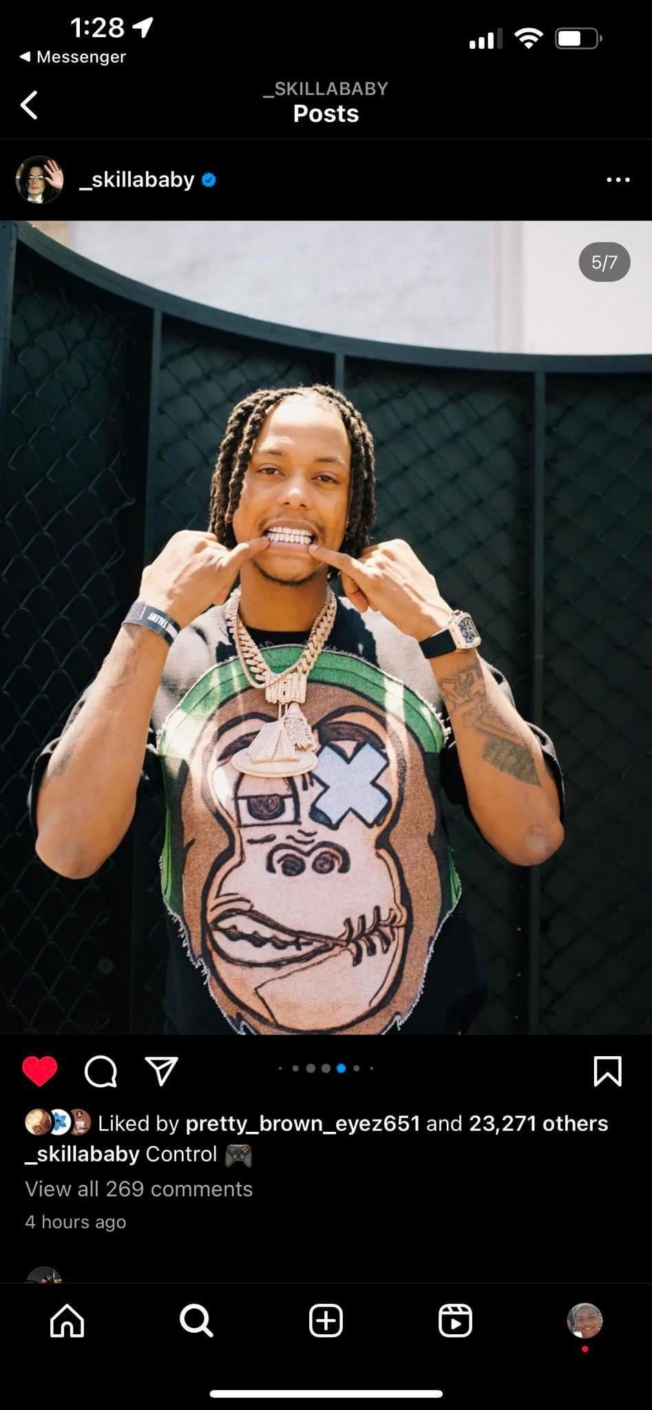 "Skilla" Wise Men Patch Oversized Tee